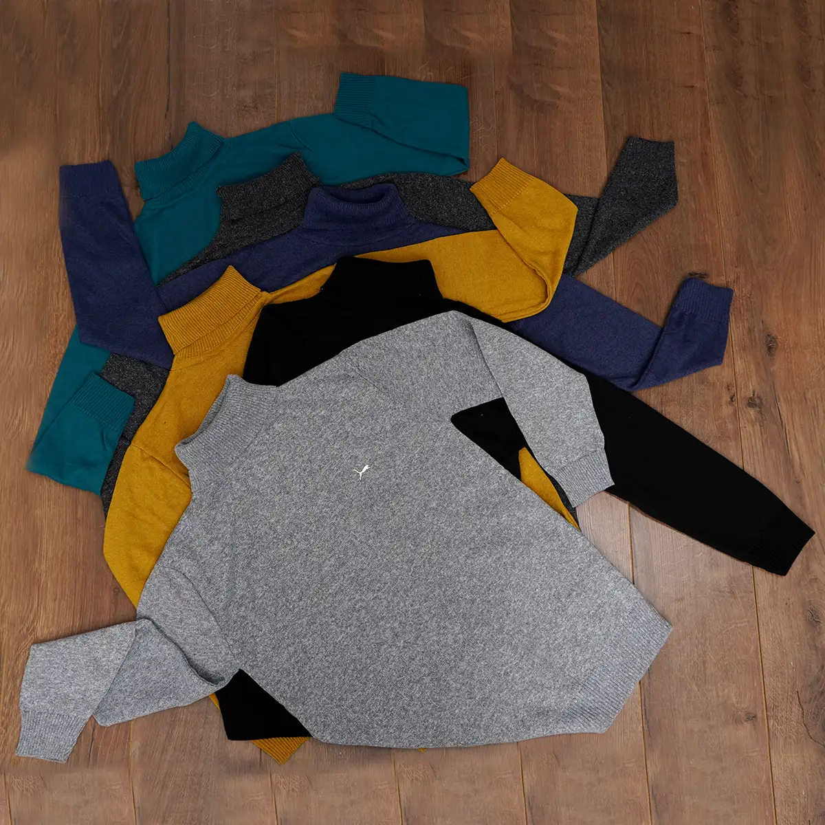 پلیور یقه اسکی پوما سبز مدل Daryoosh