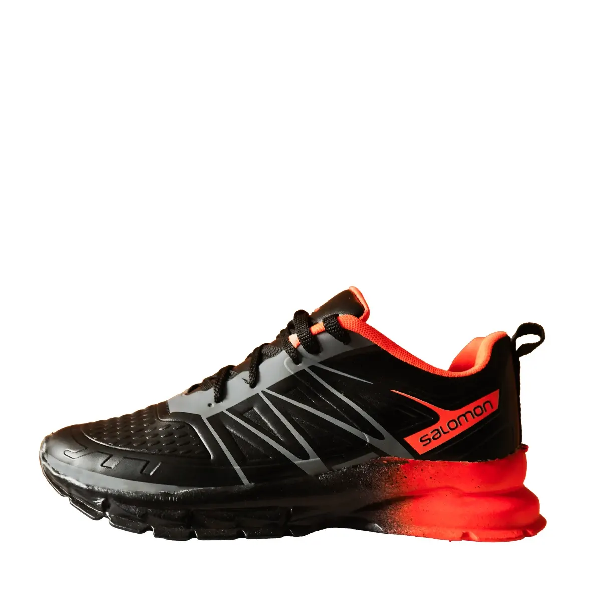 کفش ورزشی مردانه مشکی نارنجی مدل simba