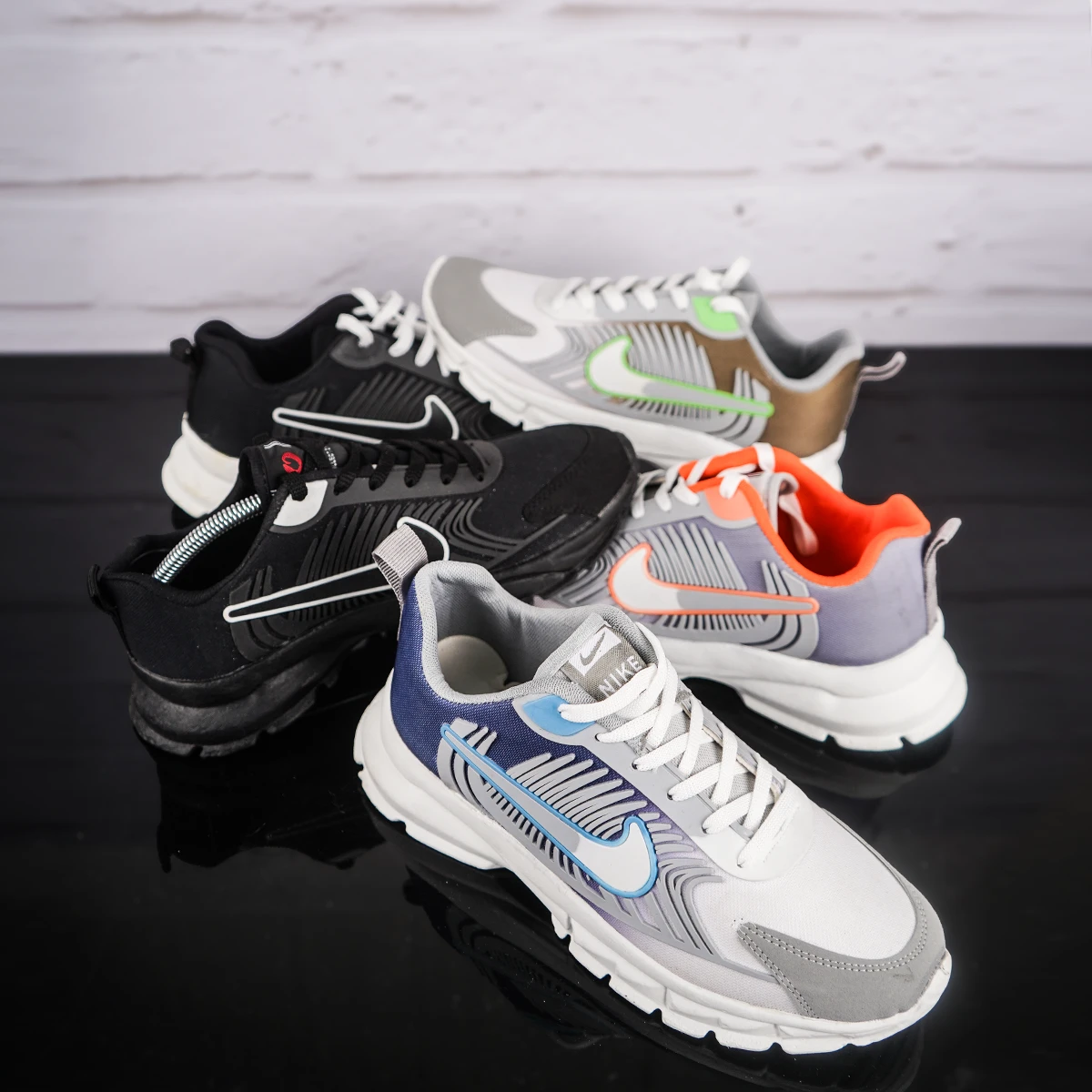 کفش ورزشی مردانه نایک طوسی نارنجی مدل مدل Farhan