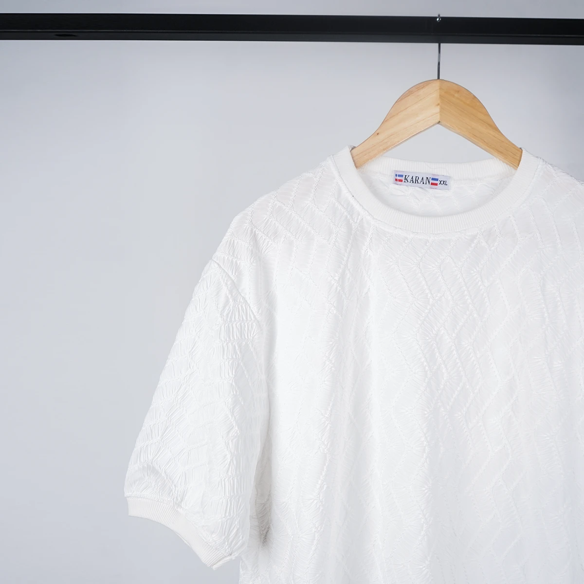 تیشرت سفید مردانه مدل karan