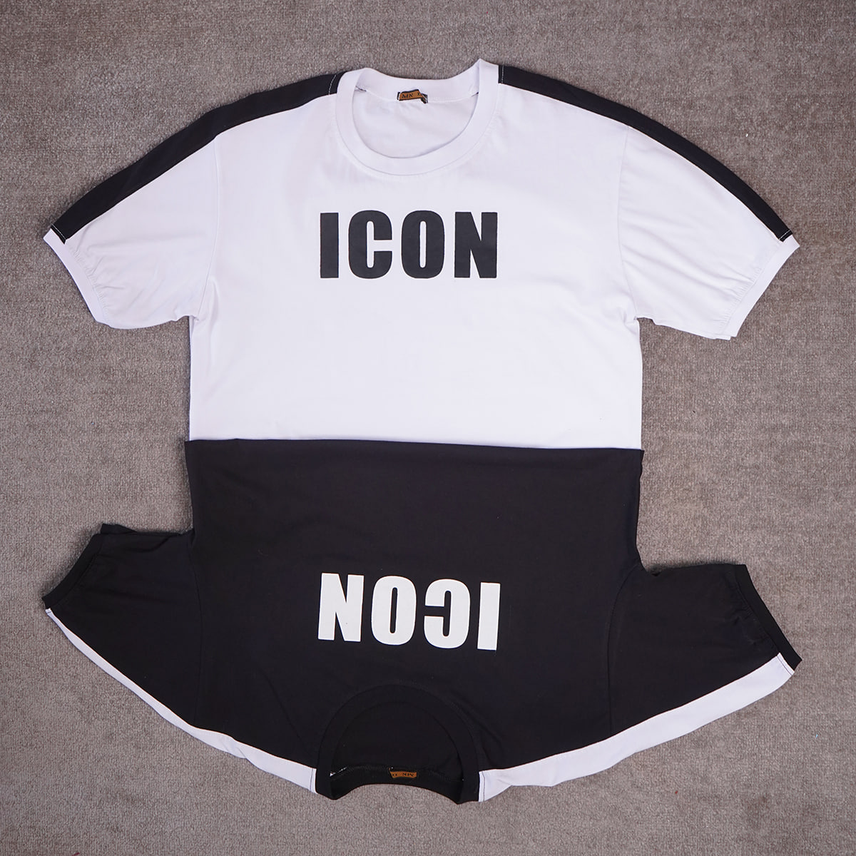 تیشرت مردانه مشکی مدل ICON