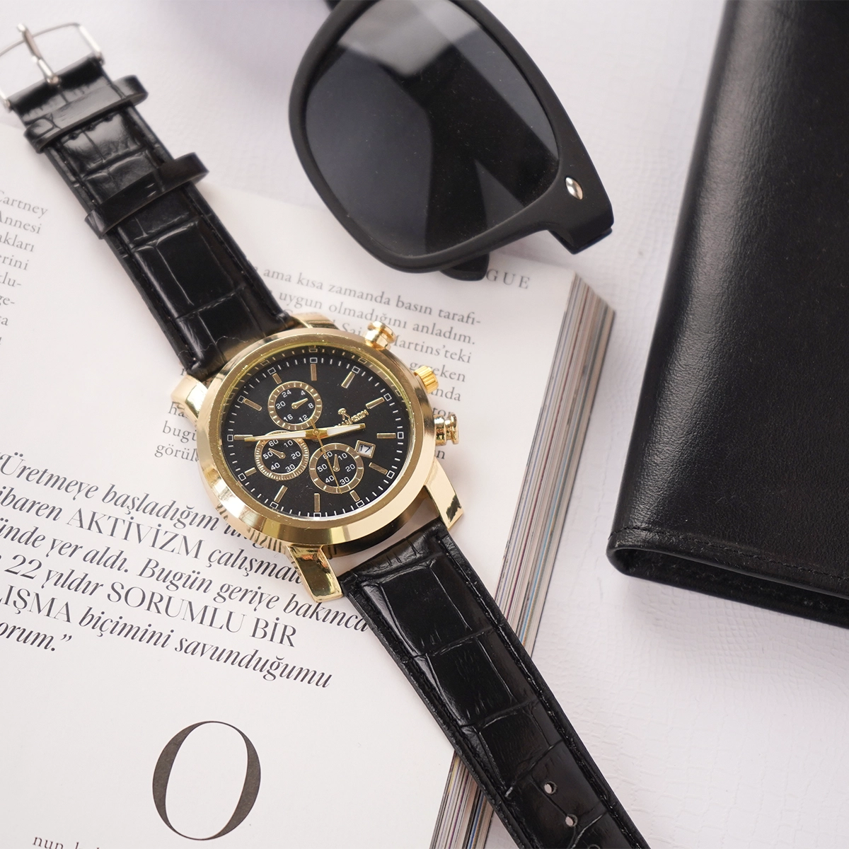 ساعت مچی مشکی طلایی Romanson زنانه مدل W880