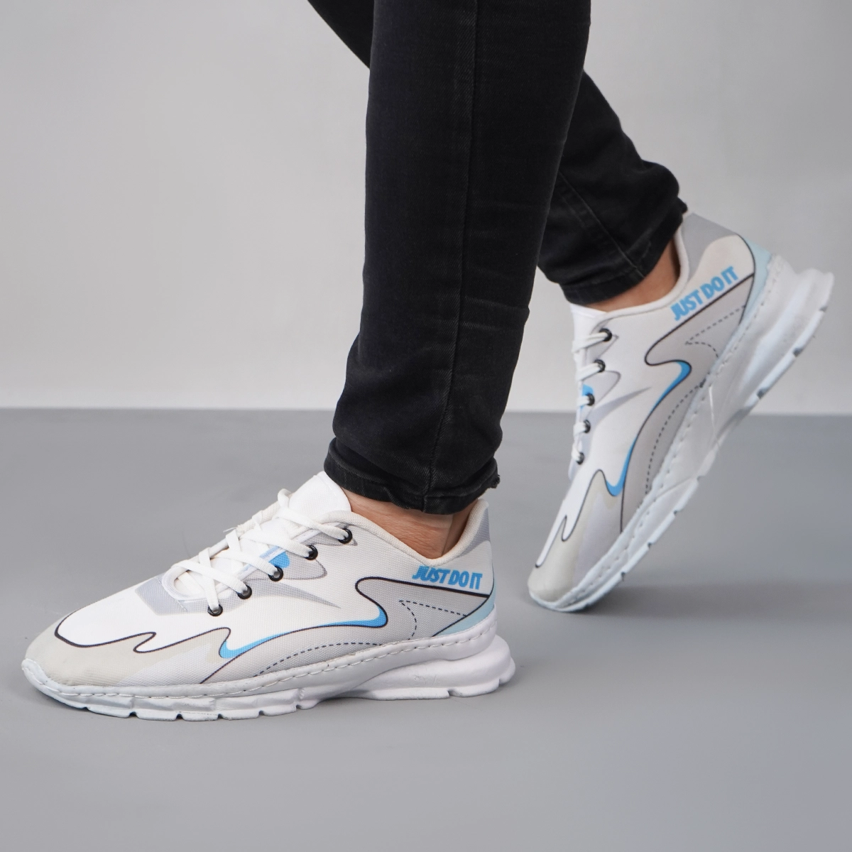 کفش ورزشی مردانه (T) طوسی مدل Just do it