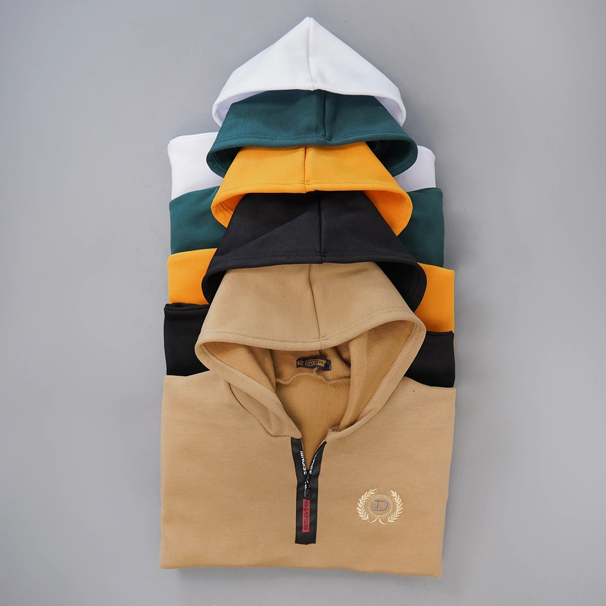 هودی مردانه طرح D سفید مدل Parham