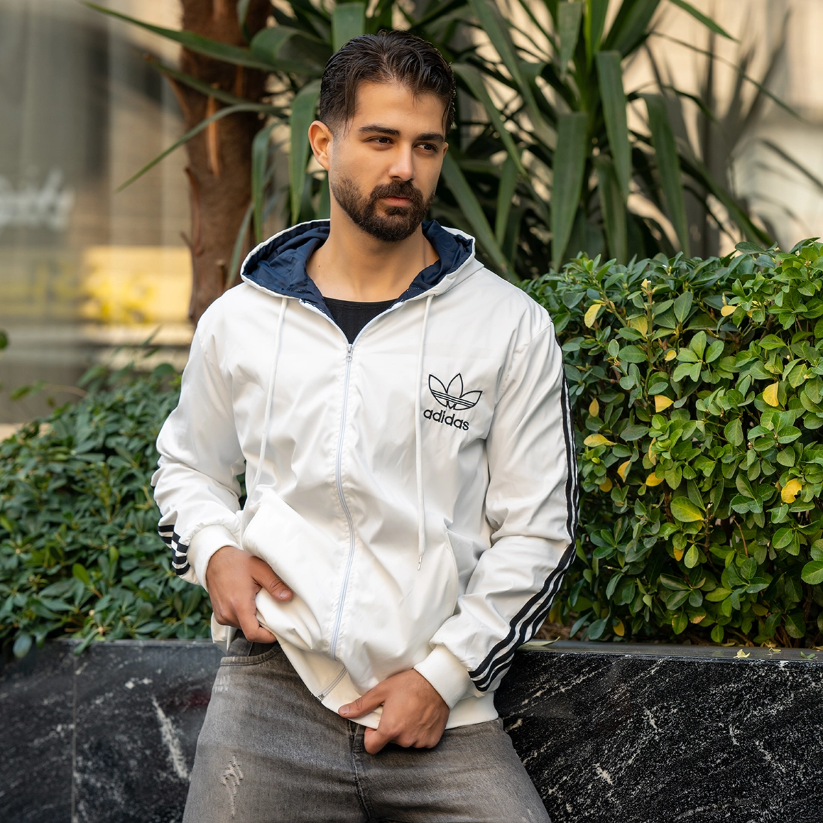 کاپشن بادی مردانه سفید مدل P300