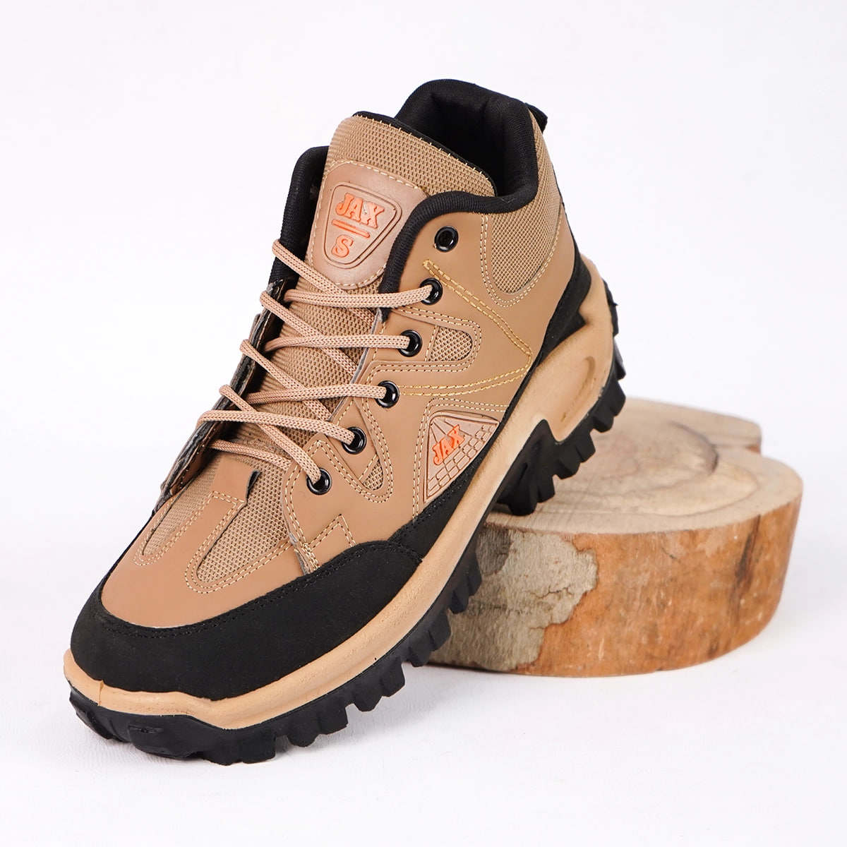 کفش ساقدار مردانه کرم مدل JAX