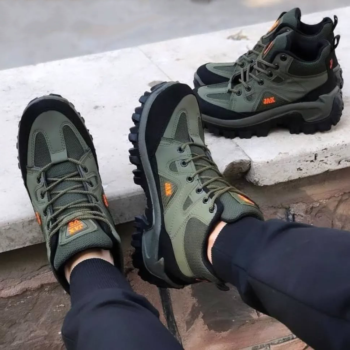 کفش ساقدار مردانه سبز مدل JAX