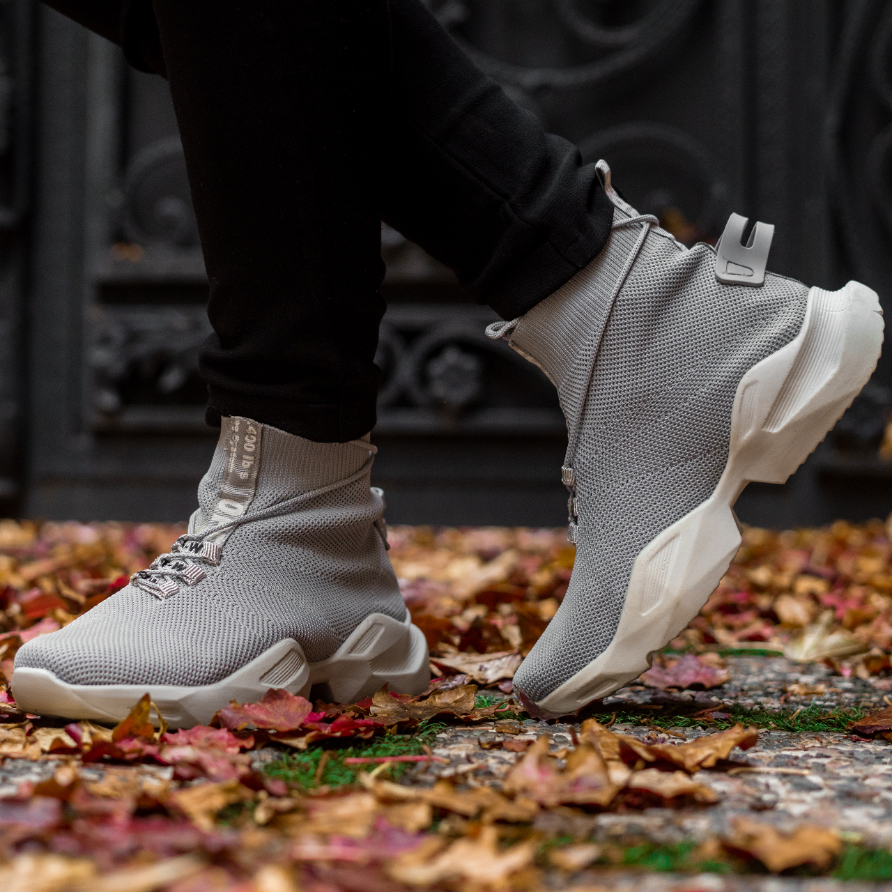 کفش ساقدار طوسی مردانه مدل Sasan