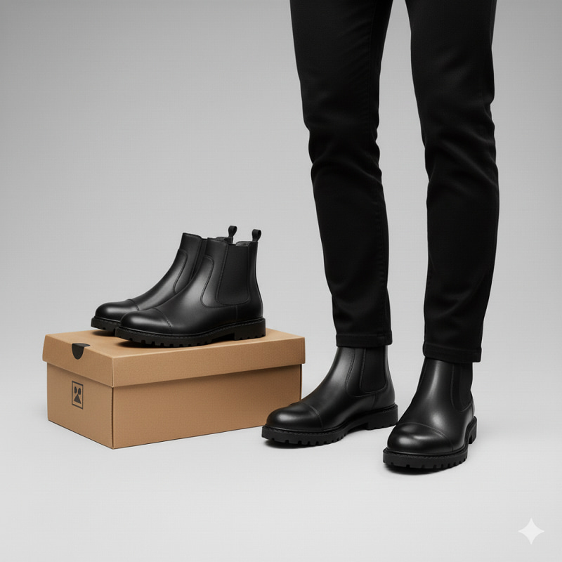 نیم بوت مردانه بغل کش مدل smith-مشکی