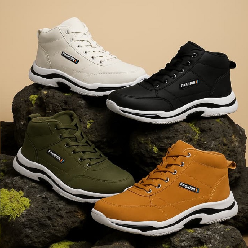 کفش ساقدار مردانه زیتونی مدل EMTO