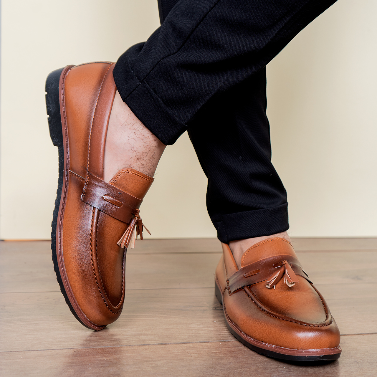 کفش کالج قهوه ای مردانه مدل Pobon