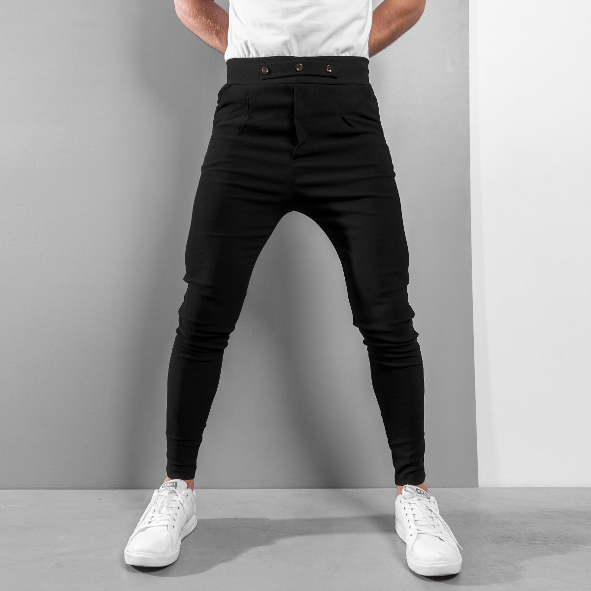 شلوار اسلش مردانه مشکی مدل Kavano(T)