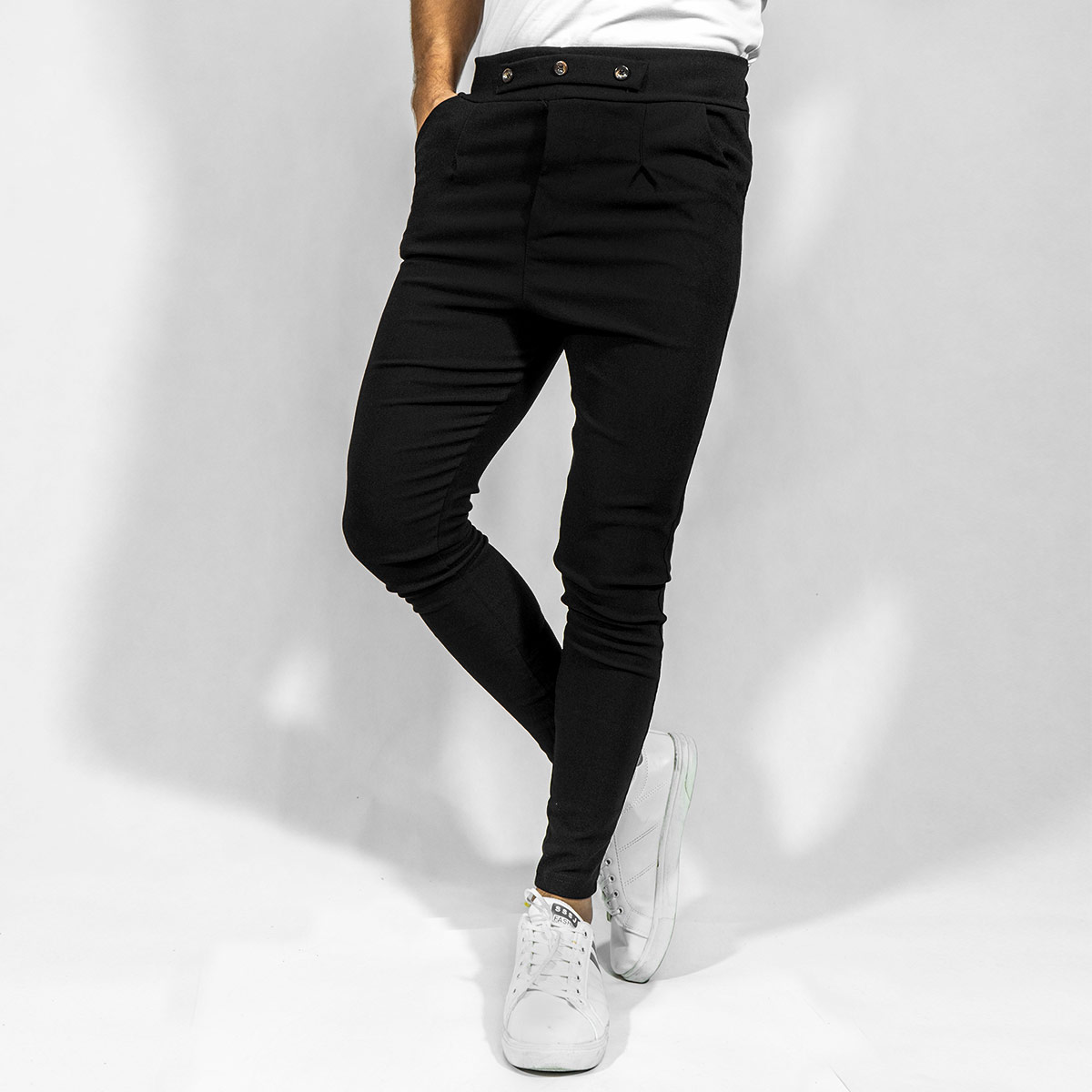 شلوار اسلش مردانه مشکی مدل Kavano(T)