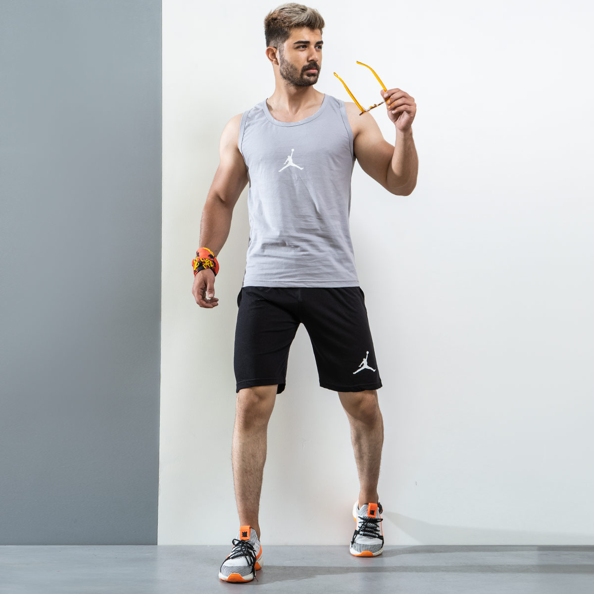 ست رکابی شلوارک Jordan مردانه مدل Rembo