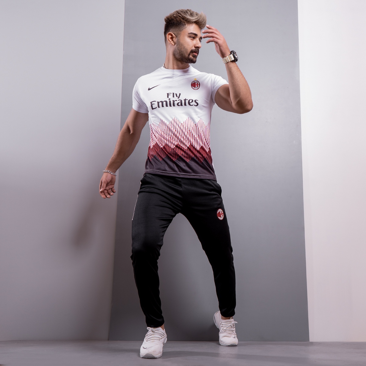 ست تیشرت شلوار Ac milan مردانه مدل Bros