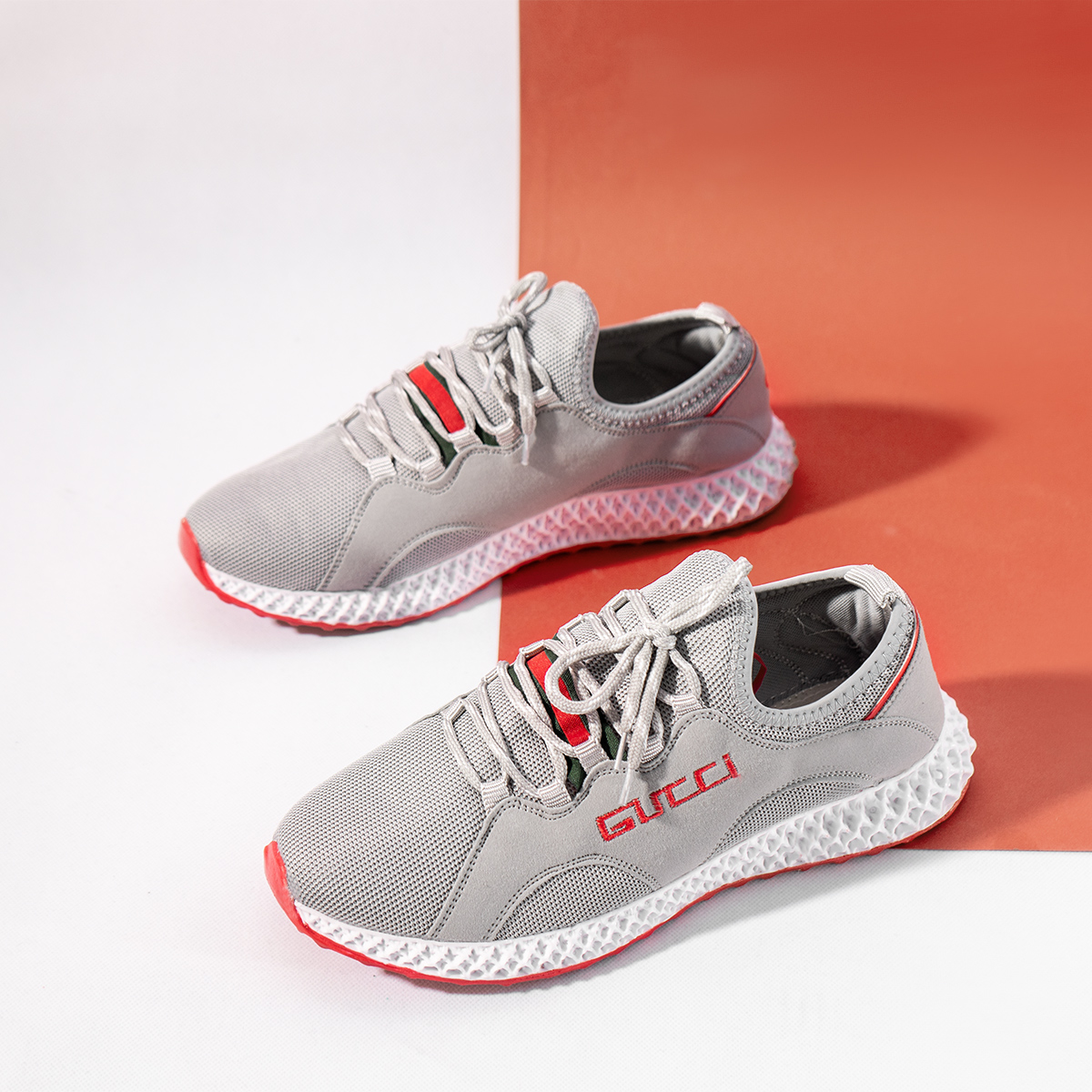 کفش ورزشی Gucci مردانه طوسی مدلMaham