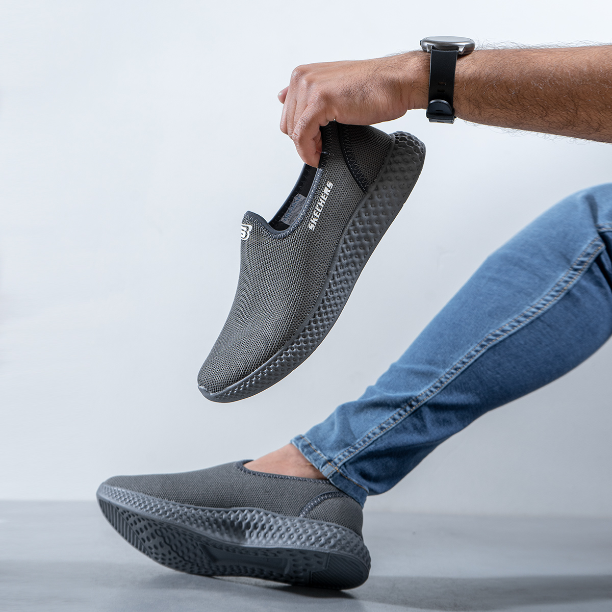 کفش ورزشیSKECHERS مردانه طوسی مدل Lavin(T)