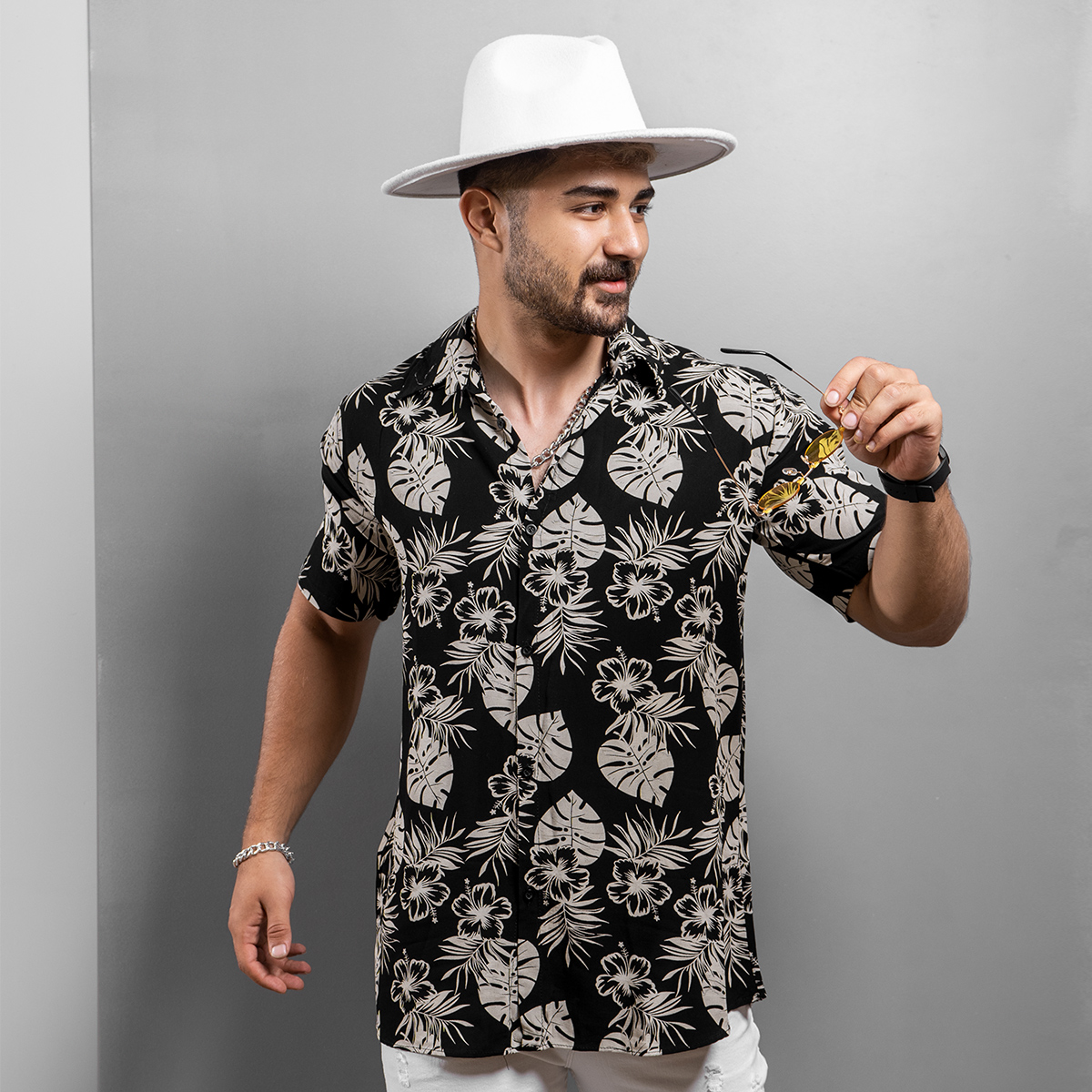 پیراهن هاوایی(T) مردانه مدل Telin