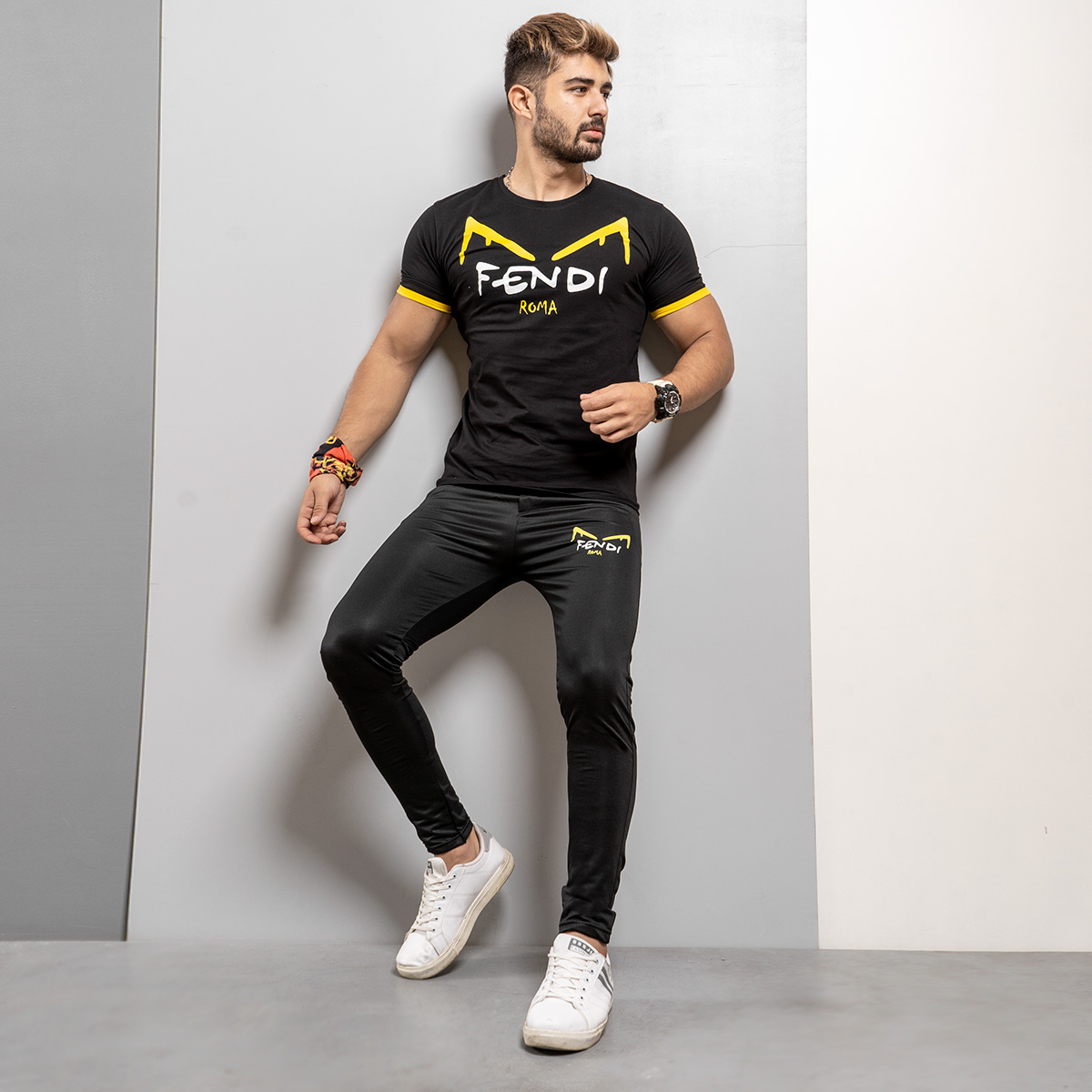 ست تیشرت شلوارFendi مردانه مدل Kiara