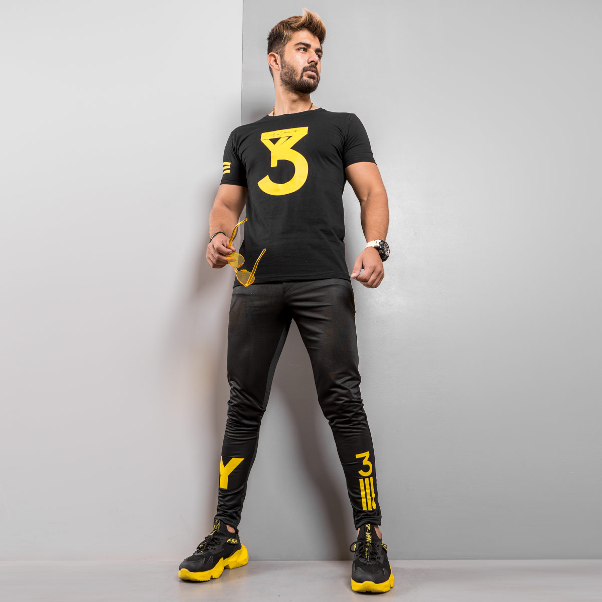 ست تیشرت شلوار Y٣ مردانه مدل Yonak