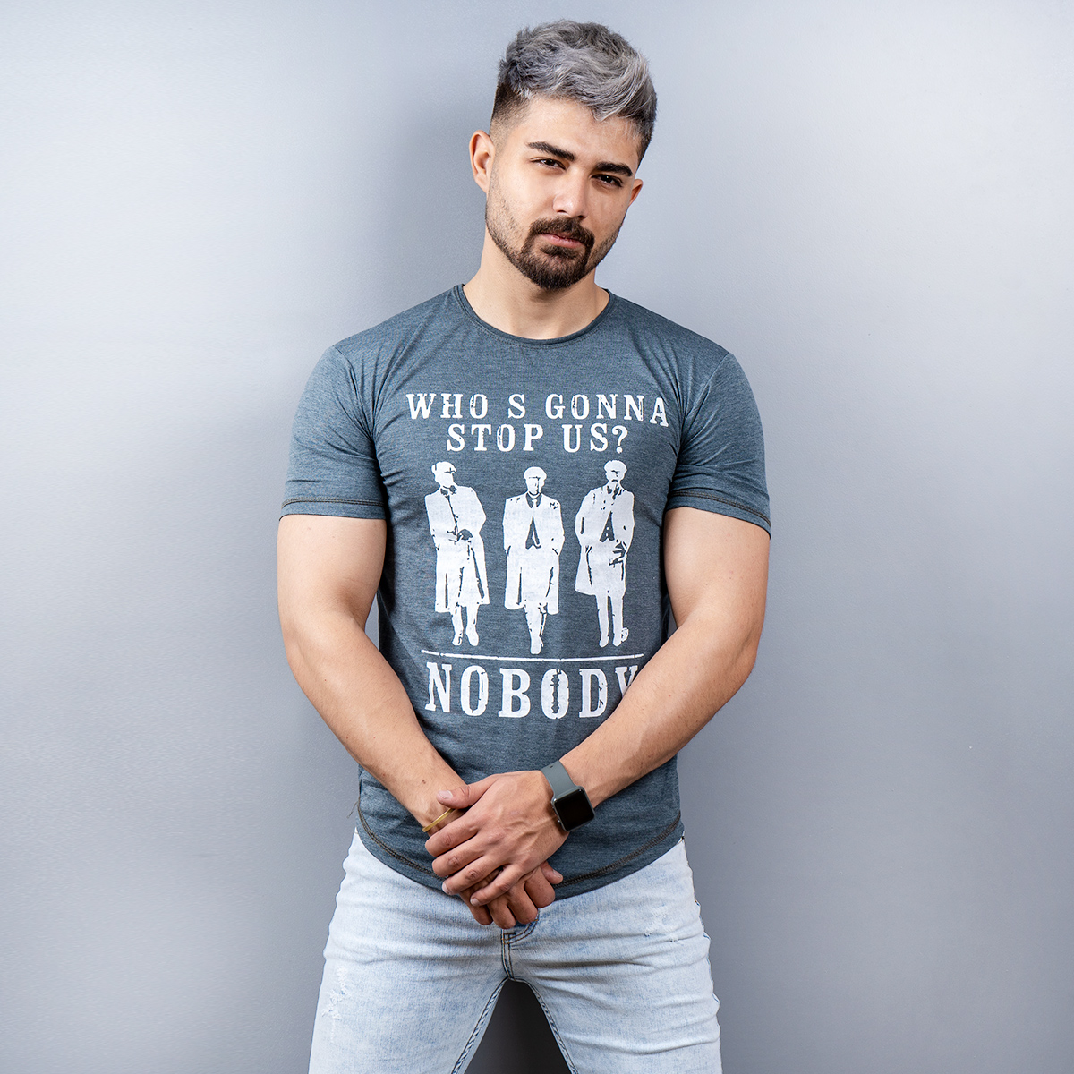 تیشرت NOBODY مردانه سبز مدل Montez