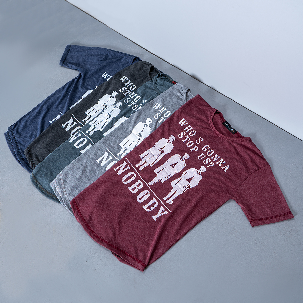 تیشرت NOBODY مردانه طوسی روشن مدل Montez